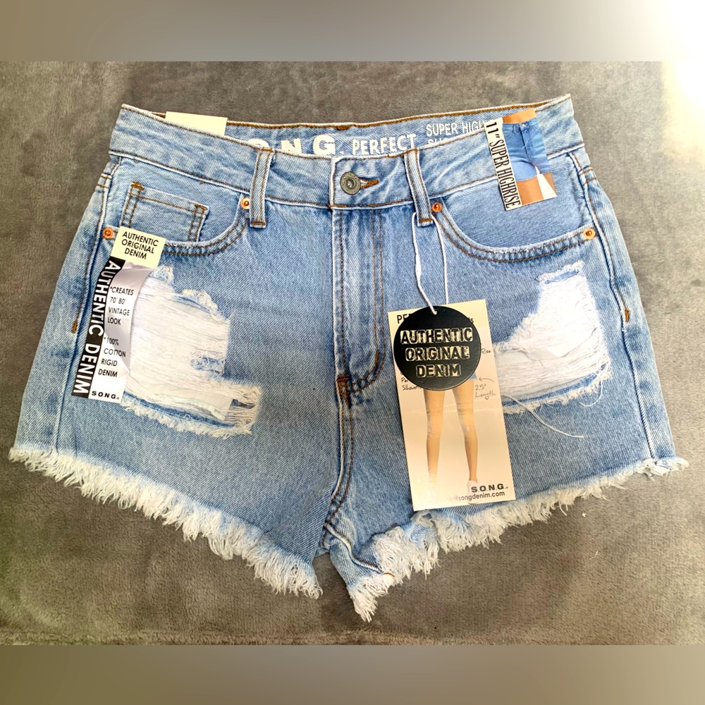 Super High Rise Jean Shorts (NWT)